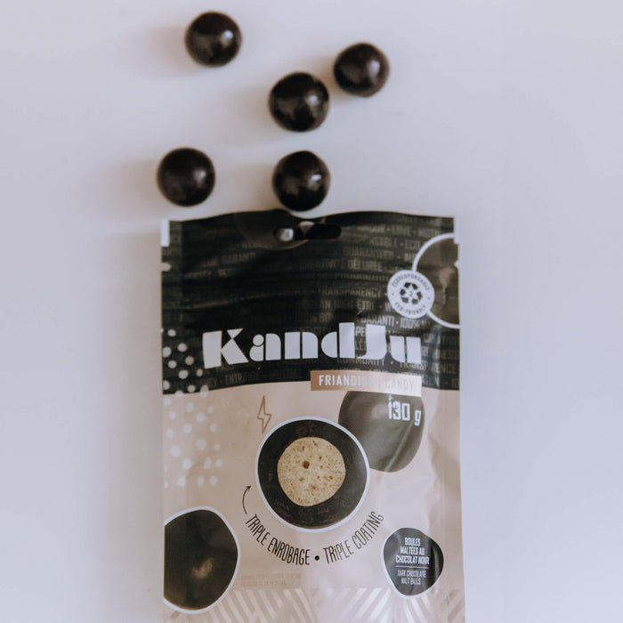 Dark chocolate malt balls - 130 g
