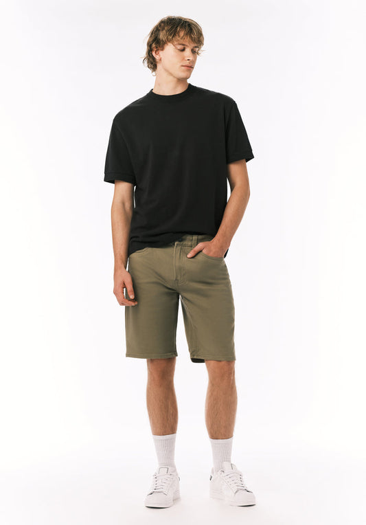 Buffalo Men Shorts Green Denim Denim Shorts Stretch Soft Cotton Relaxed Straight Fit