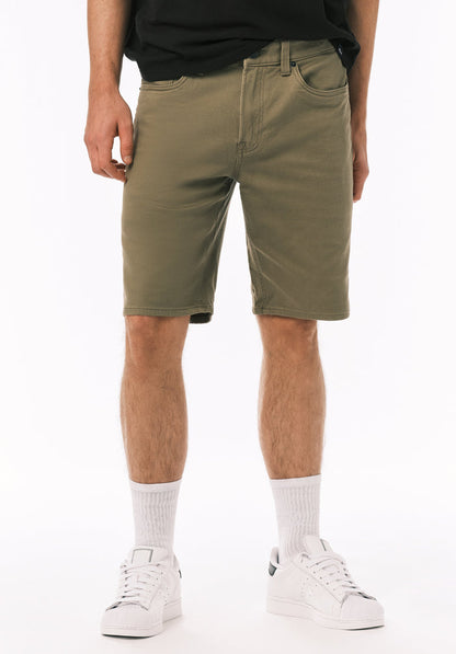 Buffalo Men Shorts Green Denim Denim Shorts Stretch Soft Cotton Relaxed Straight Fit