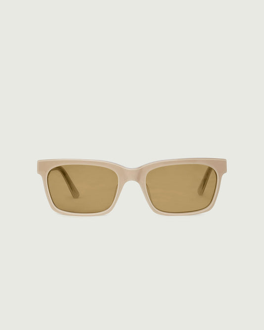 Cashmere ::Dean Sunglasses rectangle white  acetate front