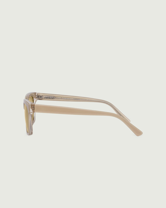 Cashmere ::Dean Sunglasses rectangle white  acetate side