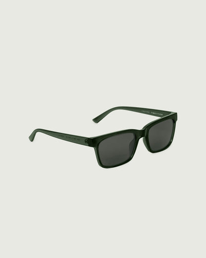 Viper ::Dean Sunglasses rectangle green recycled polyester front diagonal