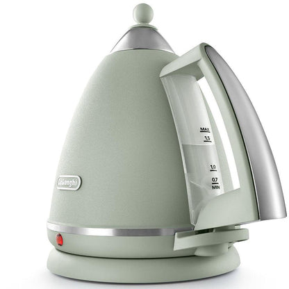 DeLonghi Argento Flora 1.7L Kettle - Green | KBX3016.GR from DID Electrical - guaranteed Irish, guaranteed quality service. (6890772201660)