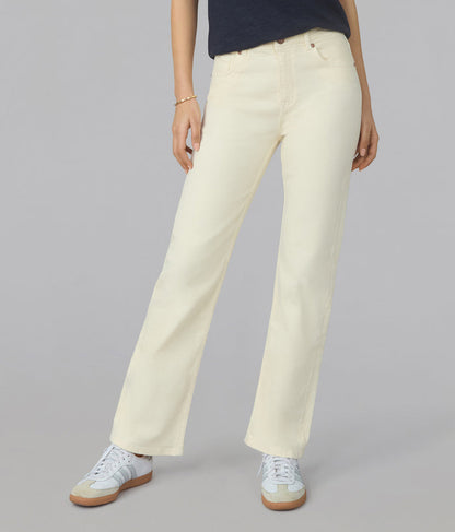 DENVER-RAW High Rise Straight Jeans