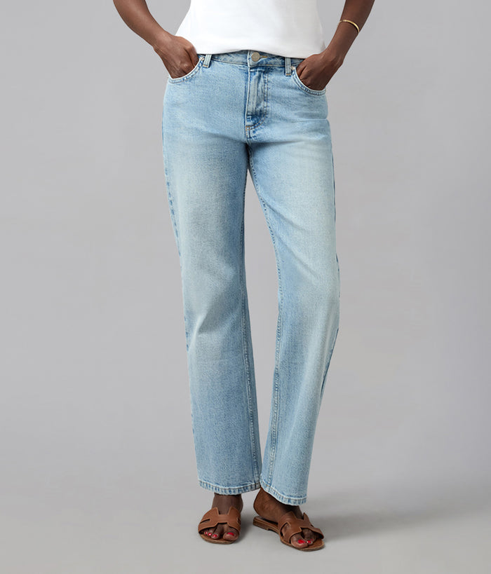 DENVER-WB High Rise Straight Jeans