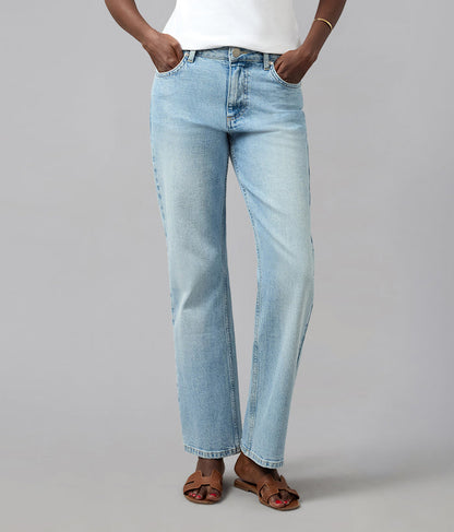 DENVER-WB High Rise Straight Jeans