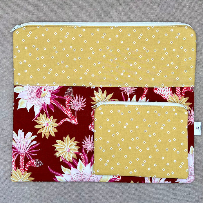 Desert Rose  - Project Bag with Coordinating Notions Pouch