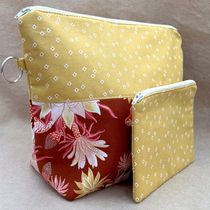 Desert Rose  - Project Bag with Coordinating Notions Pouch