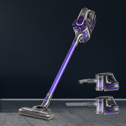 Devanti 150 Cordless Handheld Stick Vacuum Cleaner 2 Speed   Purple And Grey -Home Living Store - -