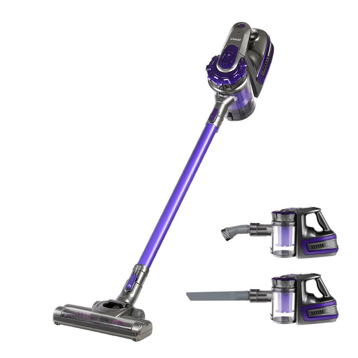 Devanti 150 Cordless Handheld Stick Vacuum Cleaner 2 Speed   Purple And Grey -Home Living Store - -