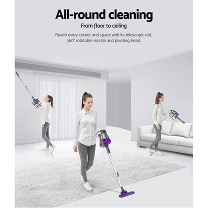 Devanti Corded Handheld Bagless Vacuum Cleaner - Purple and Silver -Home Living Store - -