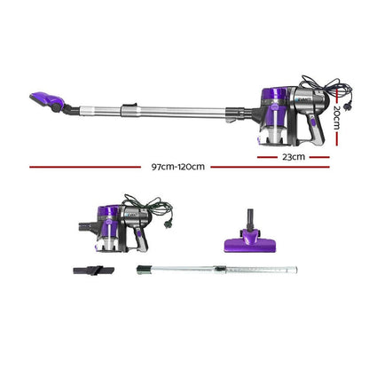 Devanti Corded Handheld Bagless Vacuum Cleaner - Purple and Silver -Home Living Store - -