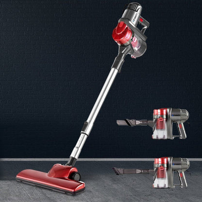 Devanti Corded Handheld Bagless Vacuum Cleaner - Red and Silver -Home Living Store - -