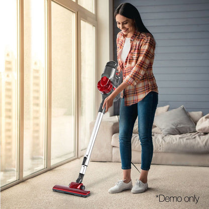 Devanti Corded Handheld Bagless Vacuum Cleaner - Red and Silver -Home Living Store - -