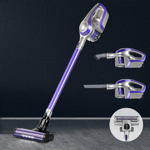 Devanti Cordless 150W Handstick Vacuum Cleaner - Purple and Grey -Home Living Store - -