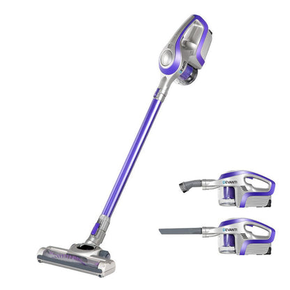 Devanti Cordless Stick Vacuum Cleaner - Purple & Grey -Home Living Store - -