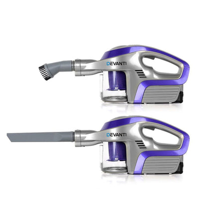 Devanti Cordless Stick Vacuum Cleaner - Purple & Grey -Home Living Store - -