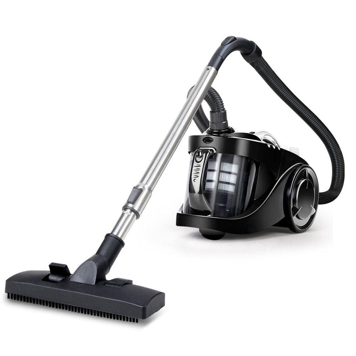 Devanti Vacuum Cleaner Bagless Cyclone Cyclonic Vac Home Office Car 2200W Black -Home Living Store - -