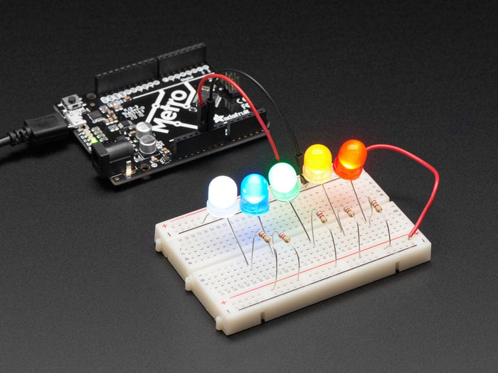 Diffused 10mm LED Pack - 5 LEDs each in 5 Colors - 25 Pack by The Pi Hut - The Pi Hut