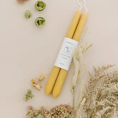 Dipped Beeswax Taper Candles