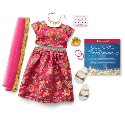 Diwali Celebration Outfit for 18-inch Dolls