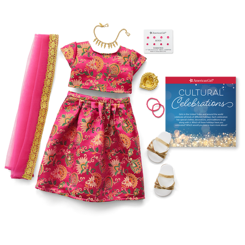 Diwali Celebration Outfit for 18-inch Dolls