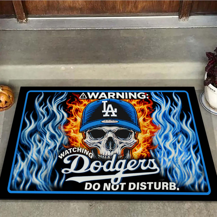 Do Not Disturb - Watching Dodgers Doormat- Anti Slip Indoor Doormat - LADG