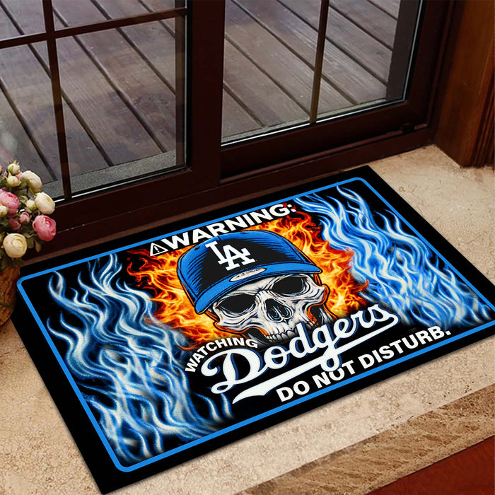 Do Not Disturb - Watching Dodgers Doormat- Anti Slip Indoor Doormat - LADG