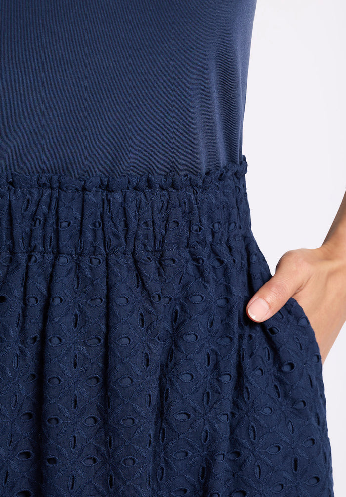 Buffalo Dresses Blue Knit Casual Dresses Tank-Style Bodice Sleeveless