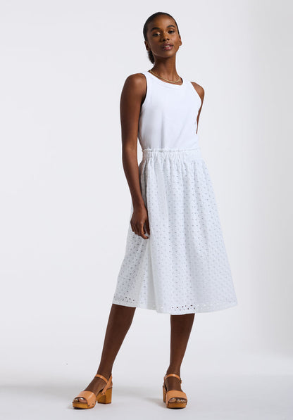 Buffalo Dresses White Knit Casual Dresses Tank-Style Bodice Sleeveless