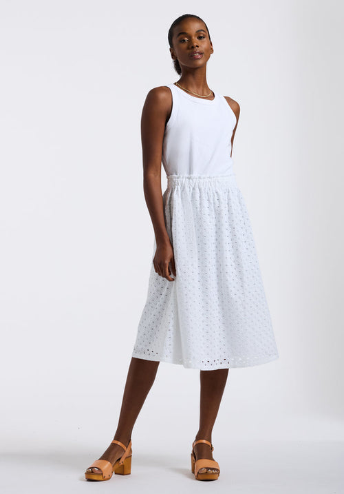 Buffalo Dresses White Knit Casual Dresses Tank-Style Bodice Sleeveless