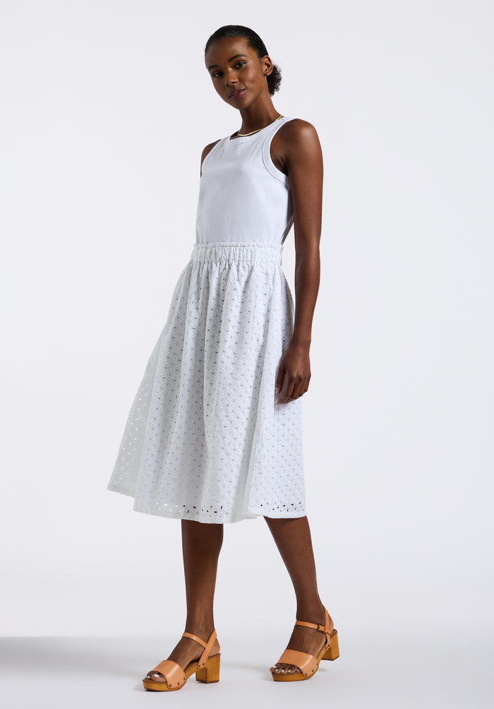 Buffalo Dresses White Knit Casual Dresses Tank-Style Bodice Sleeveless