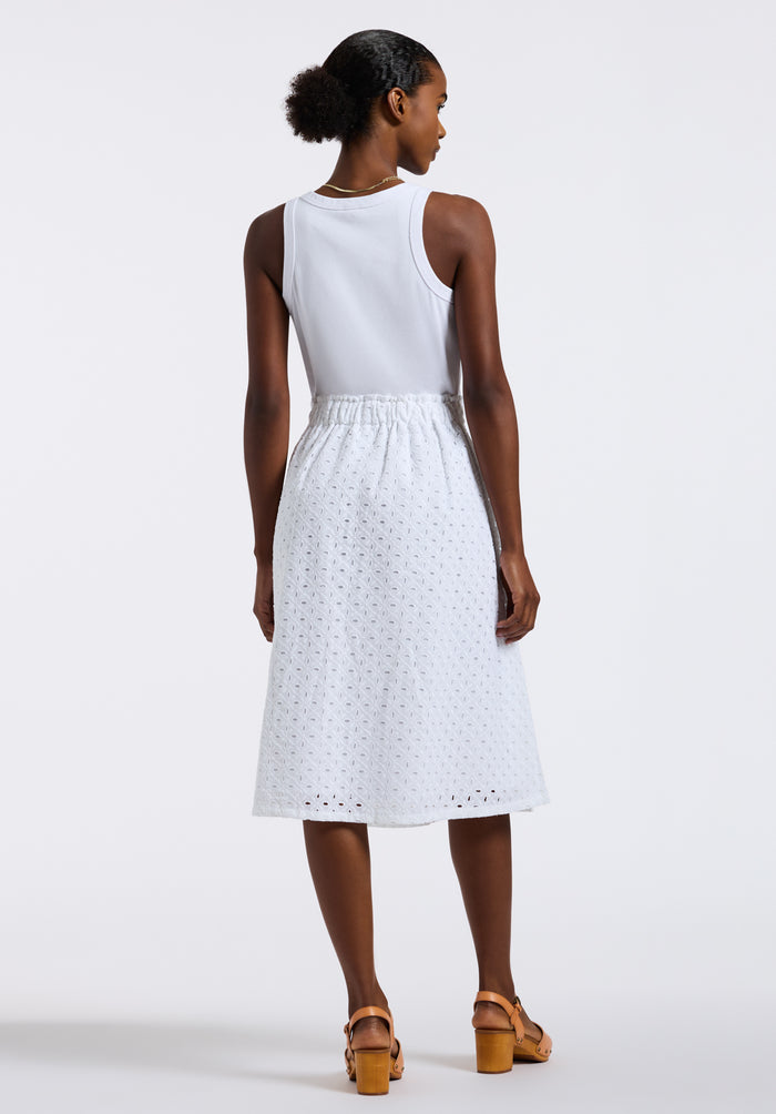 Buffalo Dresses White Knit Casual Dresses Tank-Style Bodice Sleeveless