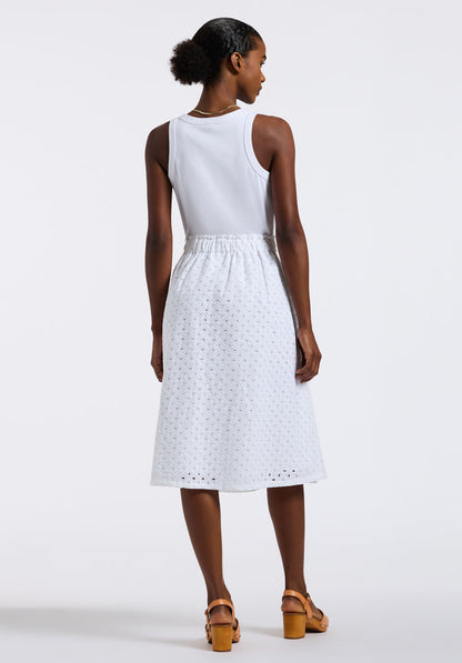 Buffalo Dresses White Knit Casual Dresses Tank-Style Bodice Sleeveless