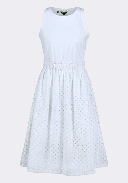 Buffalo Dresses White Knit Casual Dresses Tank-Style Bodice Sleeveless