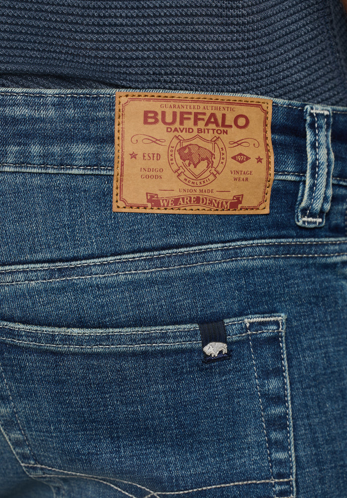 Buffalo Men Jeans Navy Denim Denim Pants Stretch