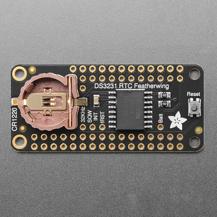 DS3231 Precision RTC FeatherWing - RTC Add-on For Feather Boards by Adafruit - The Pi Hut