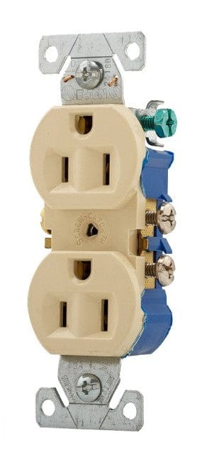Duplex Receptacle15A 125V IVORY - JCZ001-V MEGA