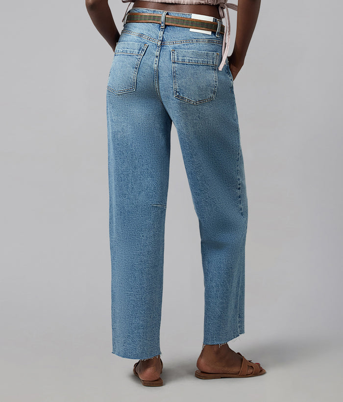DYLAN-DB High Rise Barrel Jeans