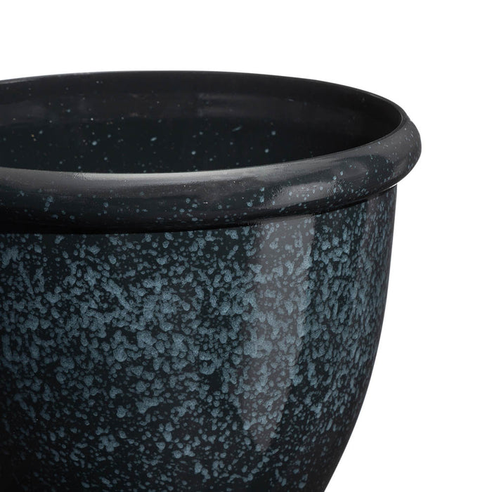 Eco-friendly Large Faux Ceramic Round Plastic Pot Planters, Set of 3