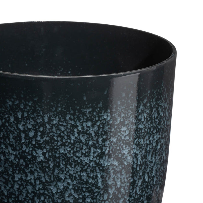 Eco-friendly Large Faux Ceramic Tall Bowl Plastic Pot Planters, Set of 2