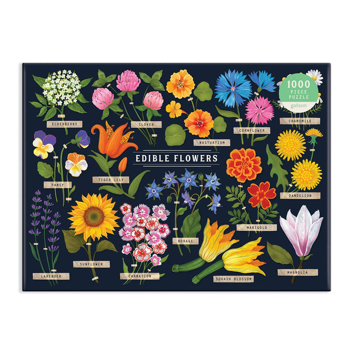 Edible Flowers 1000 Piece Jigsaw Puzzle 1000 Piece Puzzles Olga Akbarova