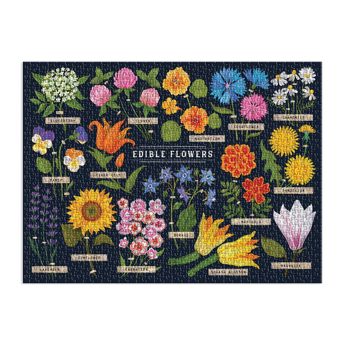 Edible Flowers 1000 Piece Jigsaw Puzzle 1000 Piece Puzzles Olga Akbarova