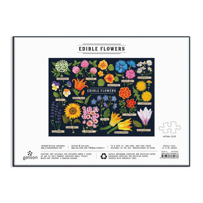 Edible Flowers 1000 Piece Jigsaw Puzzle 1000 Piece Puzzles Olga Akbarova