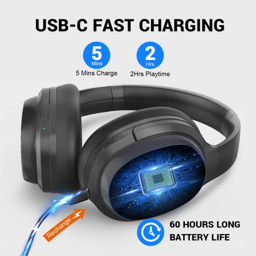 EKSA E5 HEADSET BLE 5.0 ACTIVE NOISE CANCELLING DEEP BASS