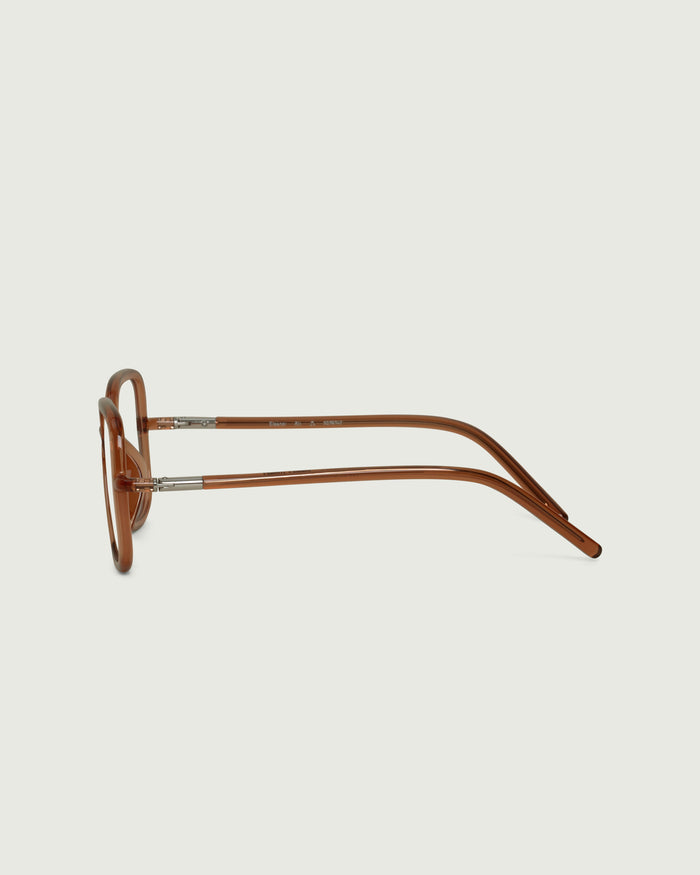 Ale::Eleanor Eyeglasses square red castor seed side