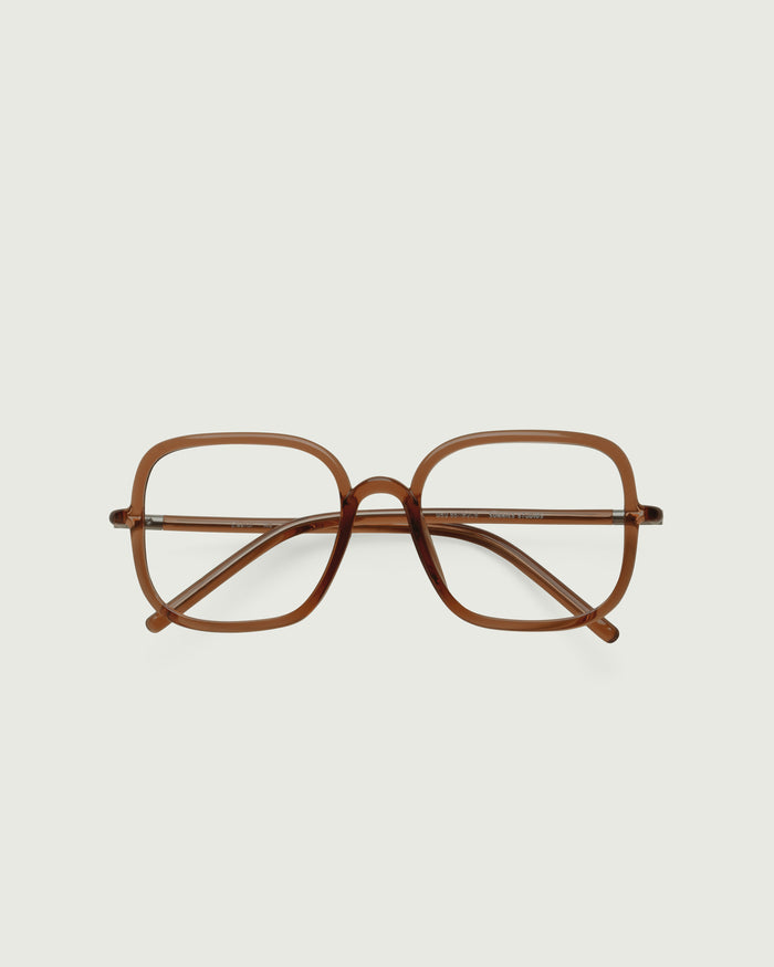 Ale::Eleanor Eyeglasses square red castor seed top