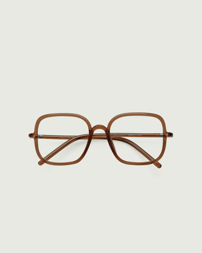 Ale::Eleanor Eyeglasses square red castor seed top