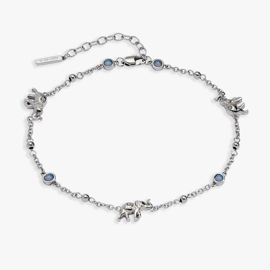 Elephant Inline Charm Anklet
