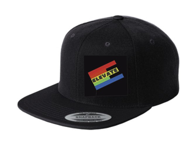 Elevate Rainbow Logo Pride Flat Bill Snapback Cap